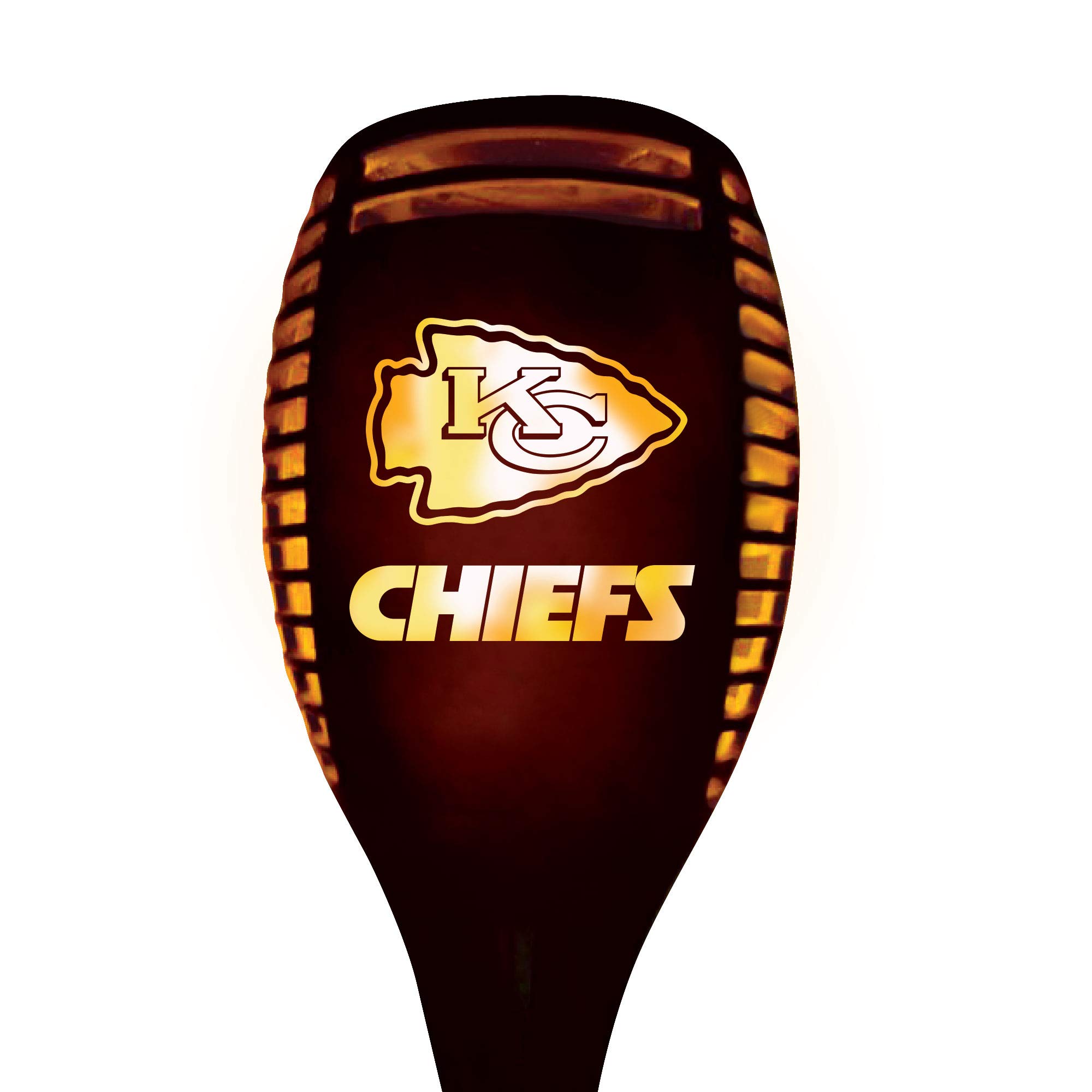 SporticultureKansas City Chiefs 36 Inch Tall LED Torch Light-Emulates Flickering Flames-Auto On & Off Outdoor Waterproof Landscape Lighting Decoration-Security Light for Any Patio, Yard & Walkway