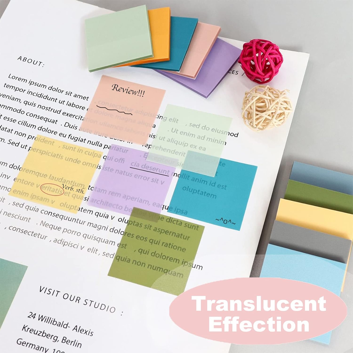Tabs & Color Note Pads，2 Bundle Items : Office Products