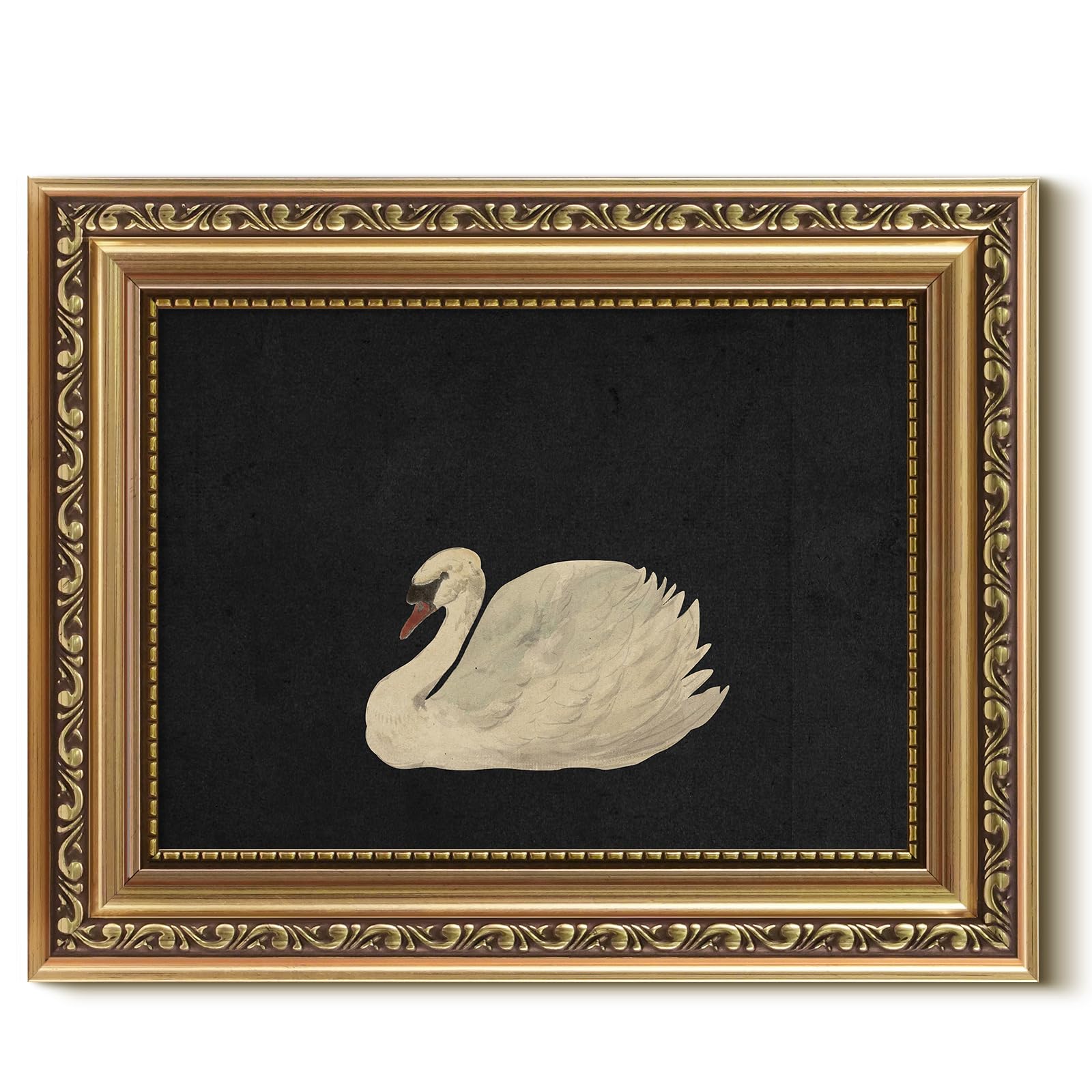 VIYYIEA Gold Framed Wall Art Canvas Print Home Decor Vintage Swan Decoration Grace Swan Art Painting Pictures Rustic Bathroom Wall Decor Animal Farmhouse Artwork for Living Room Bedroom Office 11x14in — view 71
