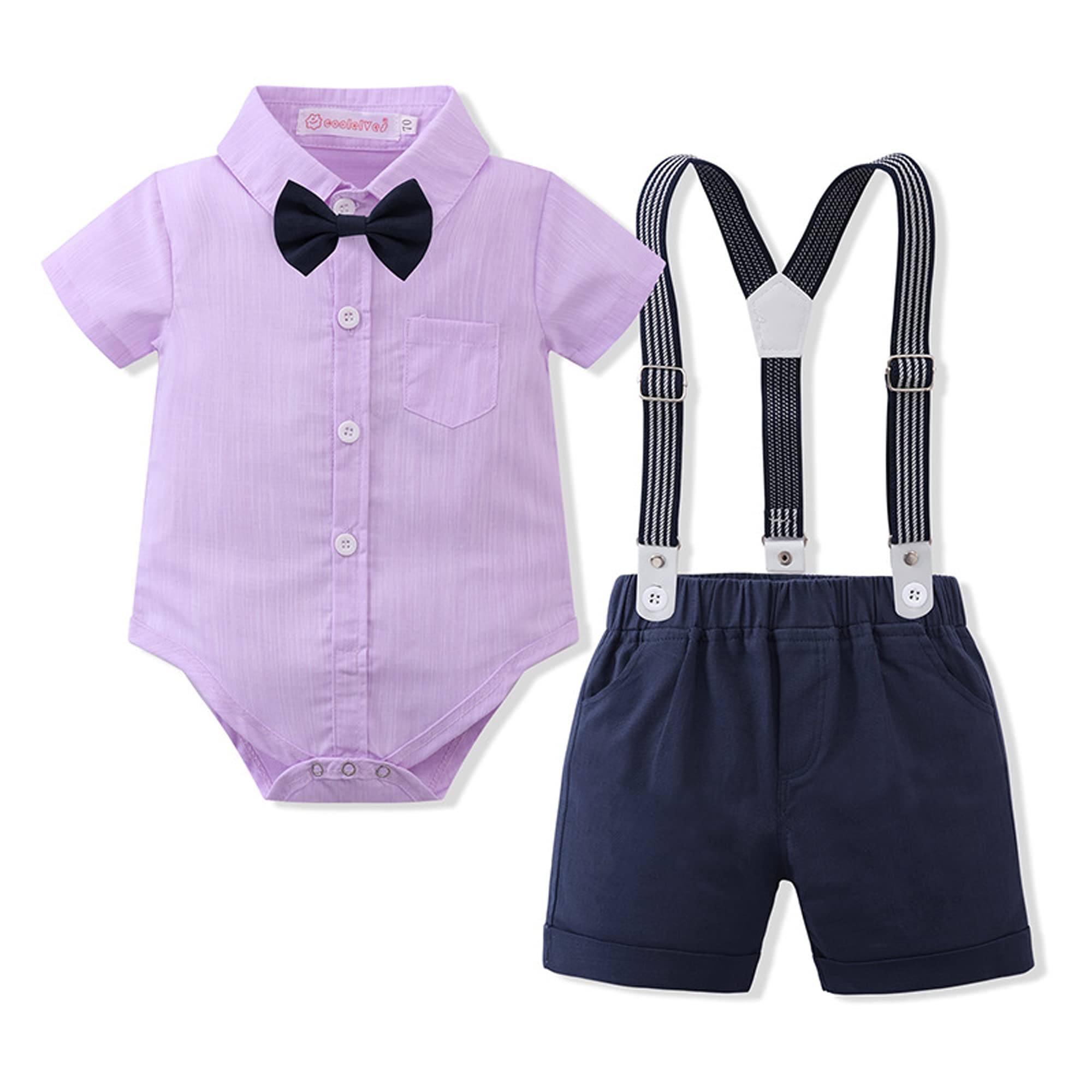 Legou Children's clothing two-piece short-sleeved suspenders picture color 3 90CM