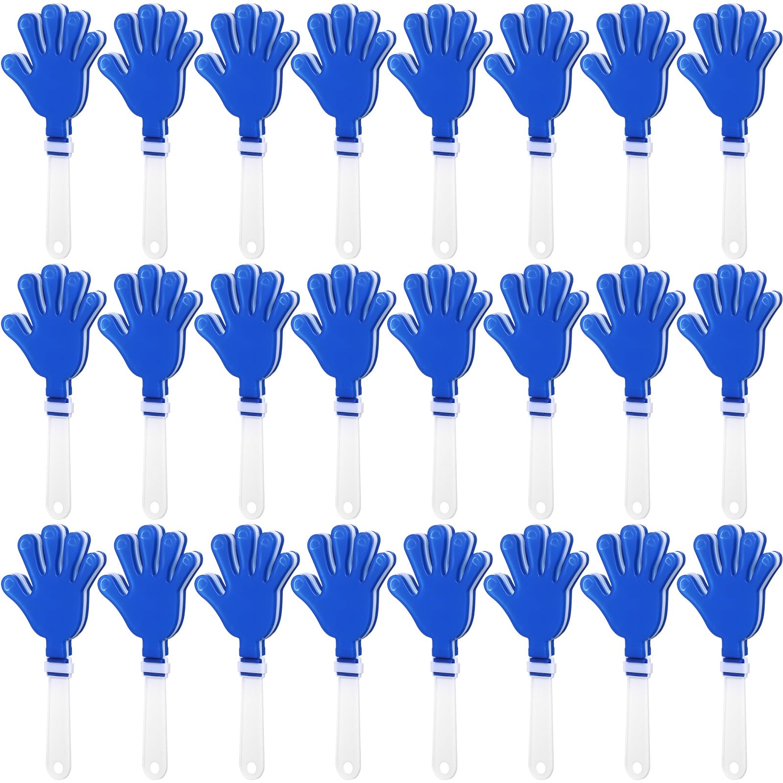 ZCYSRLQIN 24 Pcs Hand Clappers 7.5 Inch Plastic Clappers Noisemakers Party Favors Clapping Noise Maker Birthdays Game Prizes Classroom Rewards