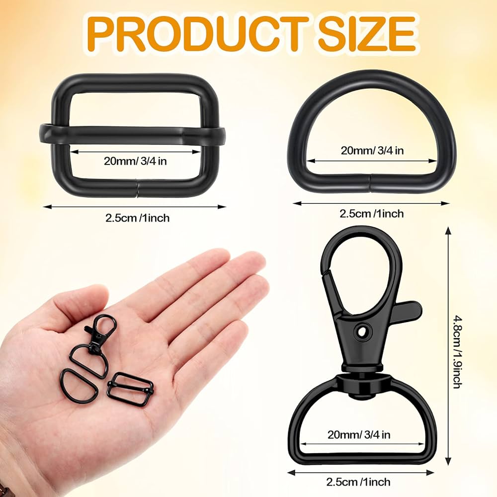 Amazon.com: Hotop 56 Pieces D rings for purse bag hardware