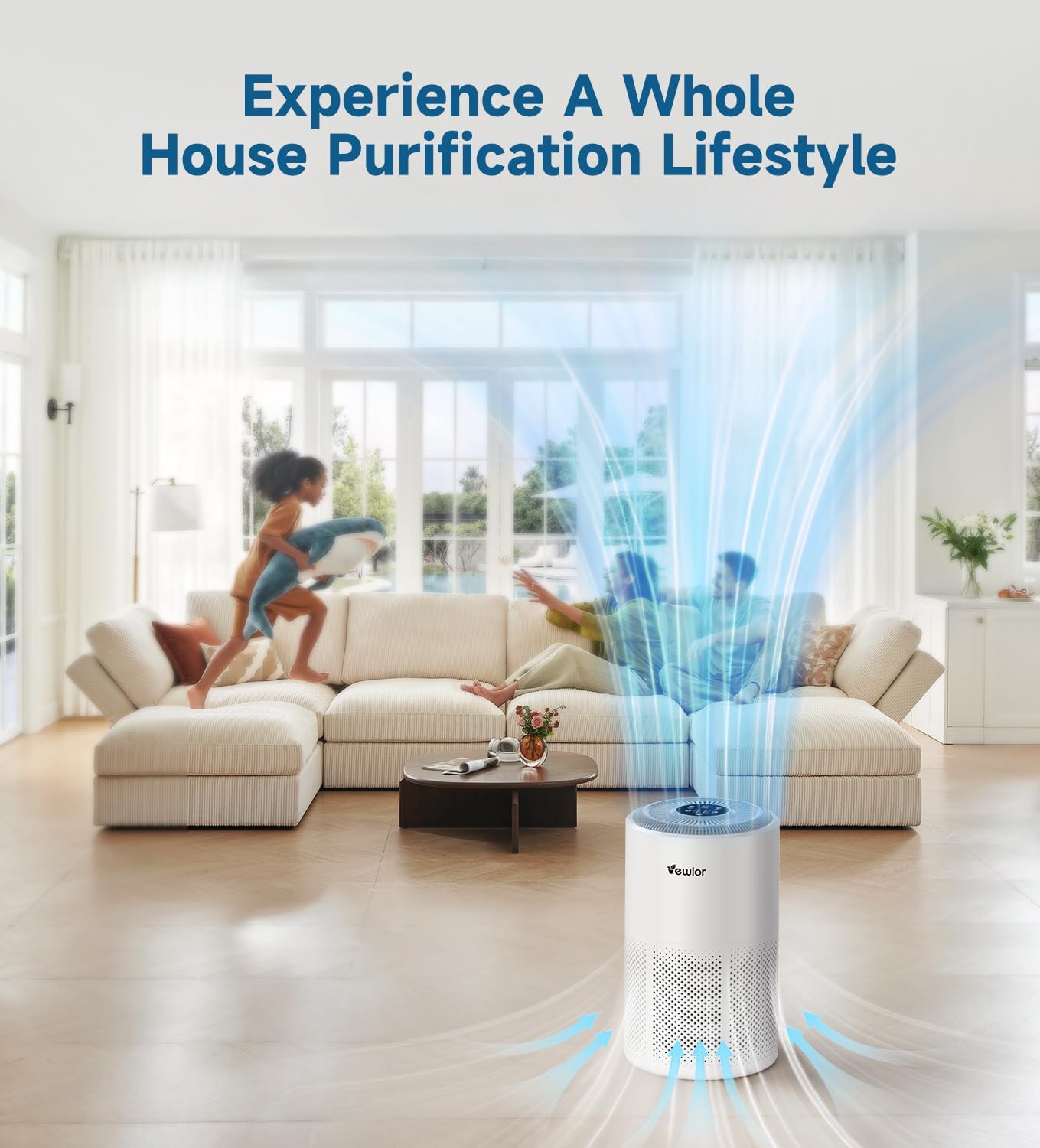 (1 Pcs) Air Purifier D10N Replacement Filter, VEWIOR H13 True HEPA Air Cleaner Filter (Special for VEWIOR D10N Air Purifier) - Image 8