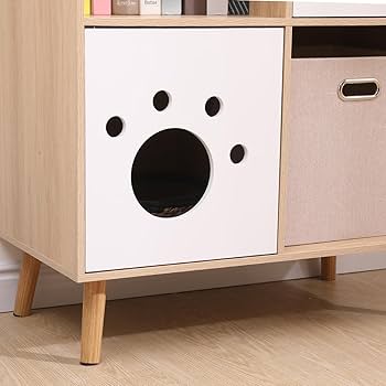 ★ 家具 ネコ足 キャビネット 引き出し チェスト リビング 収納 収納家具 Amazon | HUISEN&HosHo キャビネット 猫 キャットウォーク