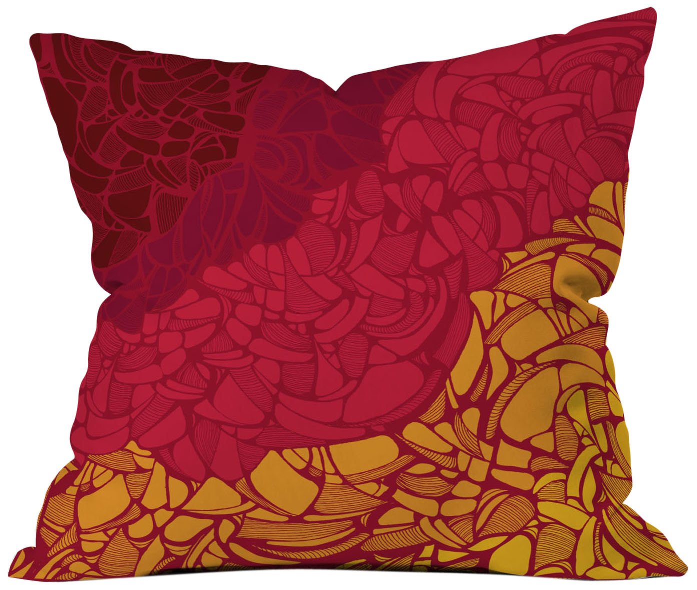 Deny Designs Karen Harris Fossil Blazing Hot Throw Pillow, 18 x 18
