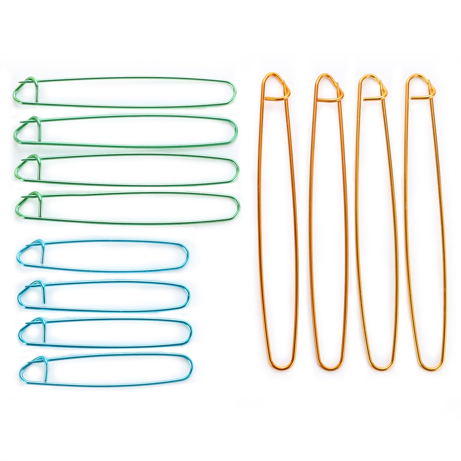 OYEUYID 12 PCS Stitch Holders for Knitting Knitting Stitch Holders Safety Pins Aluminum Yarn Stitch Holders for Knitting Notions Or Crochet