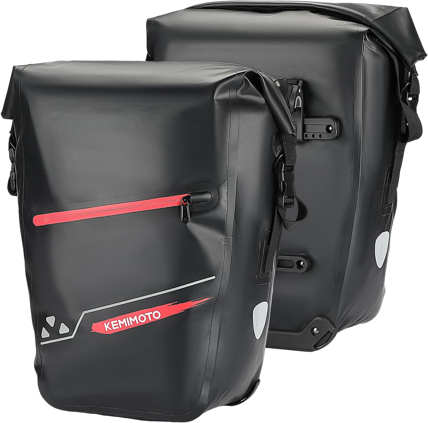 KEMIMOTO 2 Pack Waterproof Pannier for Bicycles, 60L Large