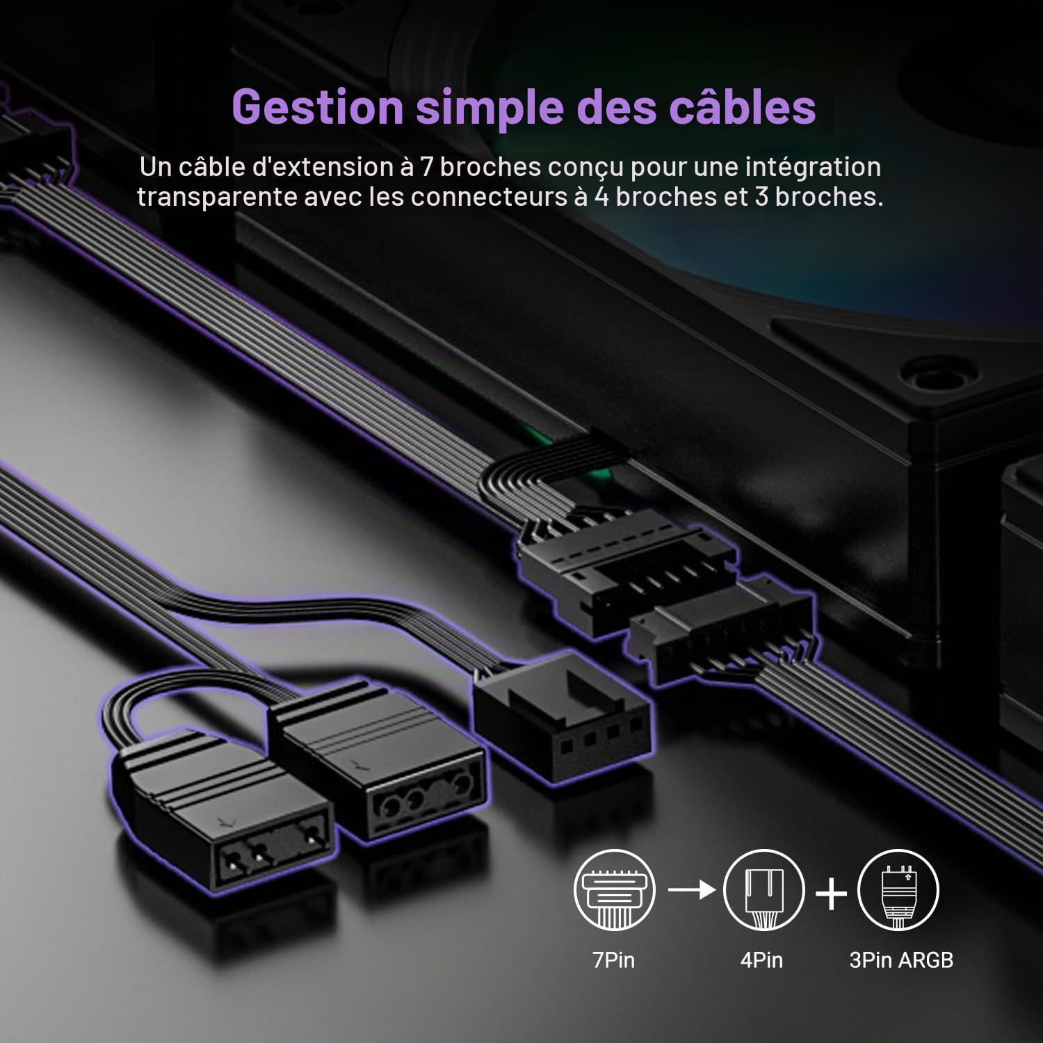 ID-COOLING FX360 INF Refroidisseur de processeur liquide 360 mm, refroidisseur AIO ARGB Infinity, 3 ventilateurs 120 mm, faible bruit 27,2 dB