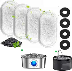 Filtros para bebedouros de gatos e esponjas de pré-filtro para bebedouros automáticos para cães de 3,2 litros (4)