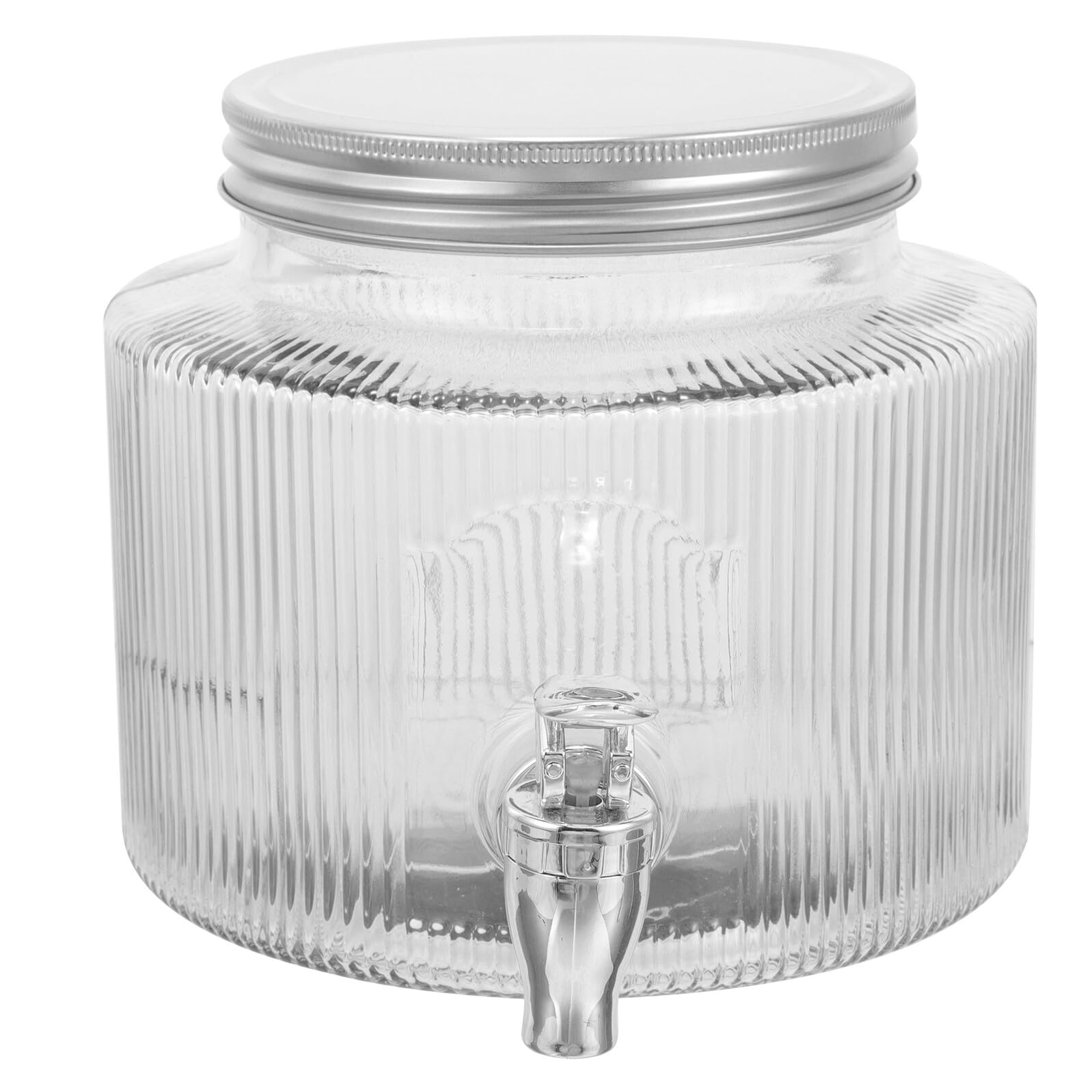 Dispensador de Bebidas de Vidrio con Grifo y Tapa Hermética, Jarra de 2.8l Adecuado para Té Helado y Bebidas Frías en Reuniones y Fiestas