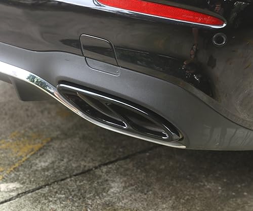 Miniatura 2 de Cubierta de tubo de escape de acero inoxidable 304, color negro, gruesa, con marco trasero