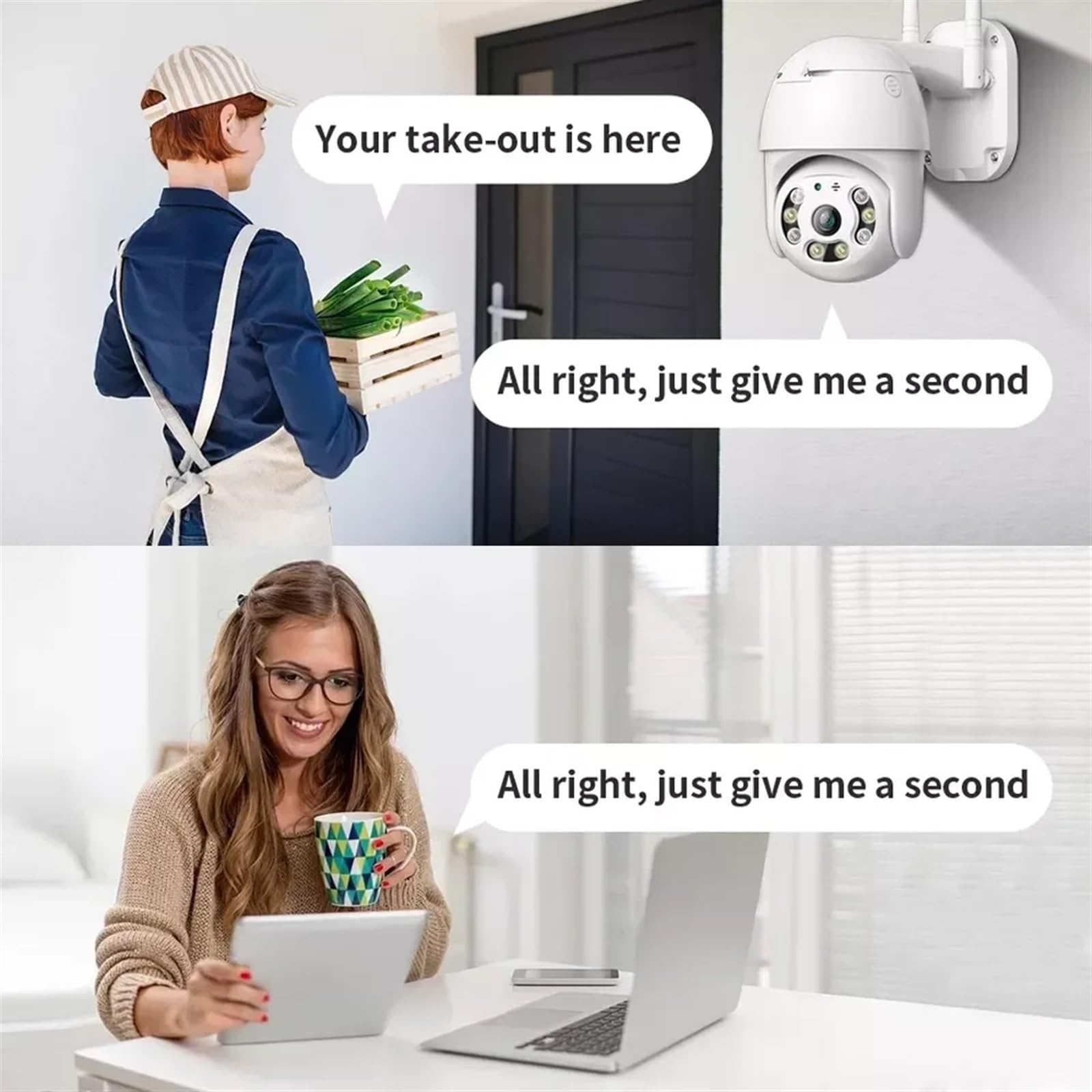 Kamera bezpieczeństwa 1080P zewnętrzna kamera PTZ Speed ​​Dome bezprzewodowa kamera IP CCTV Pan Tilt 4XZoom IR nadzór sieciowy P2P CAM Łatwa instalacja(4MP Add 128GB Card)