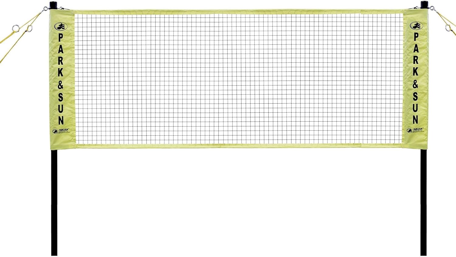Park & Sun Sports Portable Indoor/Outdoor Badminton Net System with Carrying Bag and Accessories: Professional Series, Yellow/Black, Standard