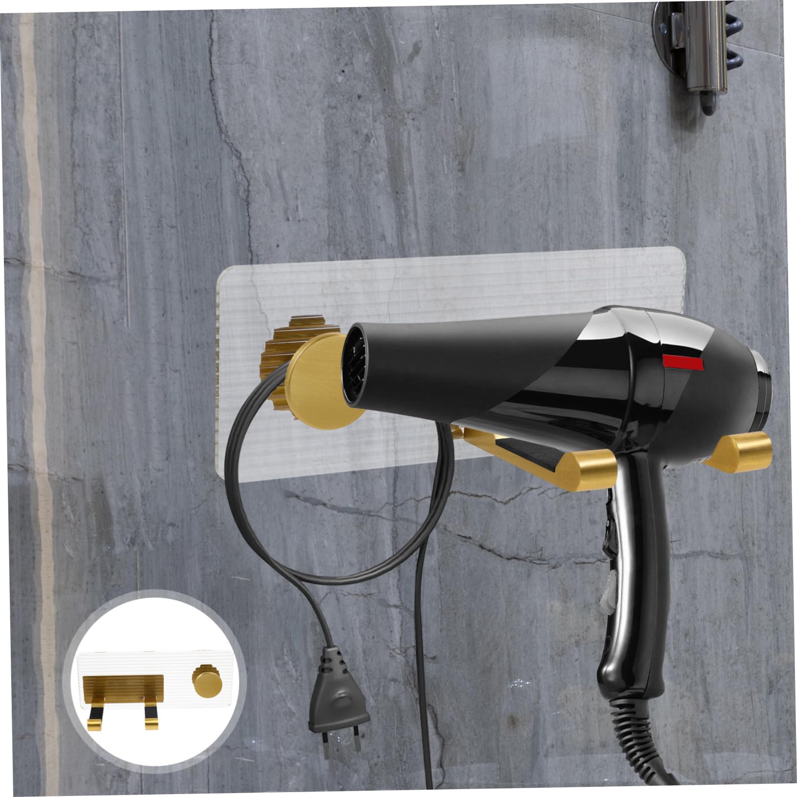 FRCOLOR Porta Asciugacapelli Muro senza Chiodi Supporto per Asciugacapelli per Bagno Organizer per Strumenti per Capelli