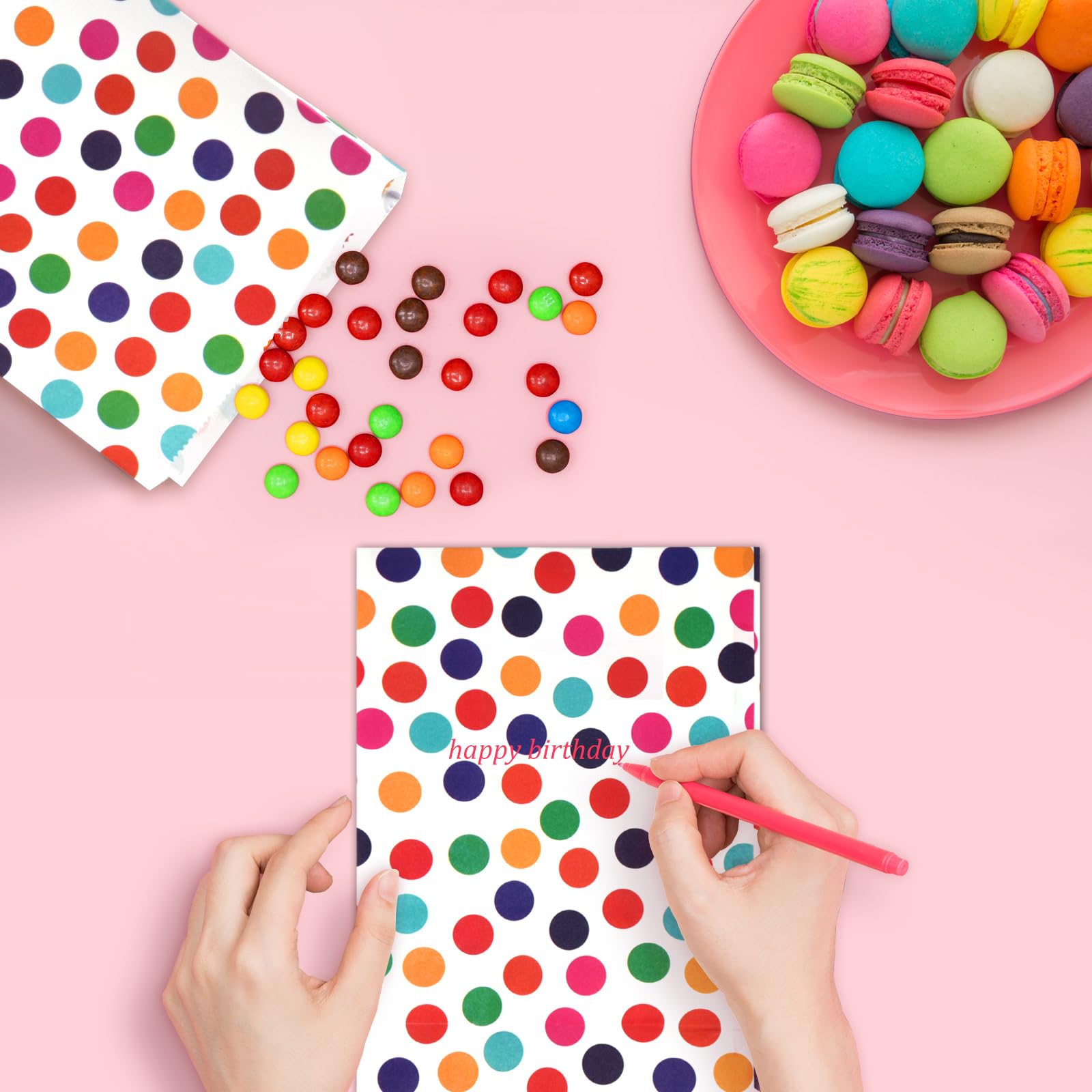 100 Stück Geschenktüten Mit Aufklebern – Bunt, 19x13 Cm, ölfest, Für Kindergeburtstag, Hochzeit, Party