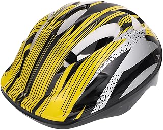 ULTECHNOVO Casco para Ajustable y Ventilado para Ciclismo y Patineta Protección Ligera para Deportes al Aire de Años Color Amarillo