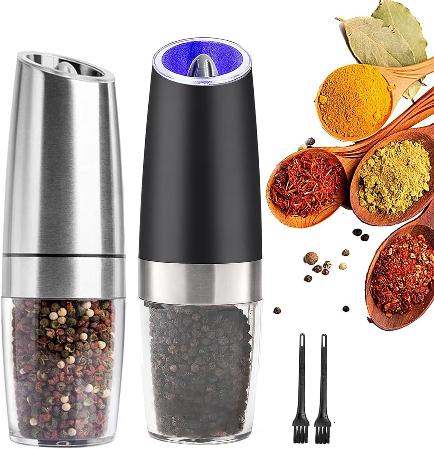 Amazon.com: Electric Salt and Pepper Grinder Set, Battery Operated ...