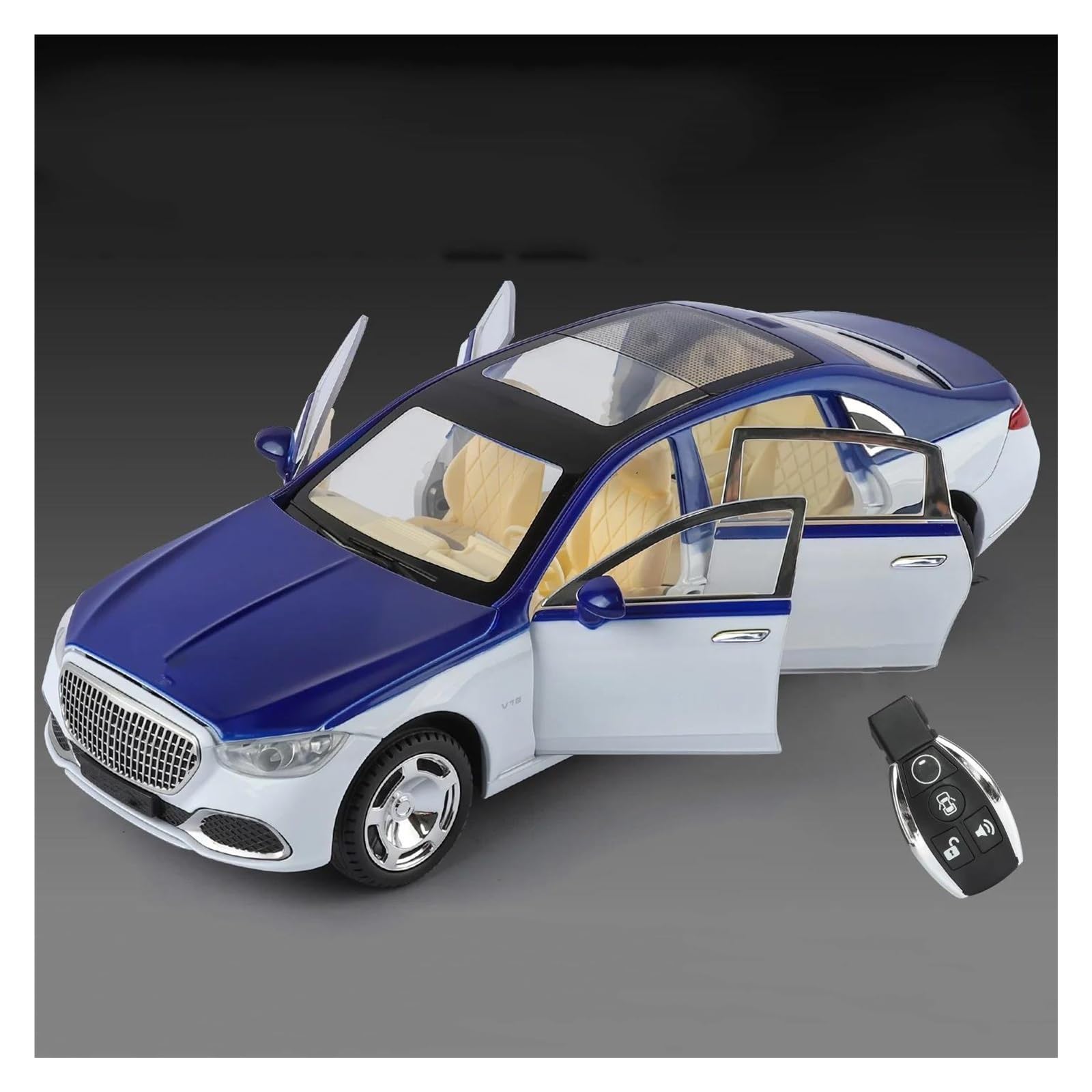 Mocalux Blue Scale Die-Cast Model Car For Maybach S680 Diecast Model Car