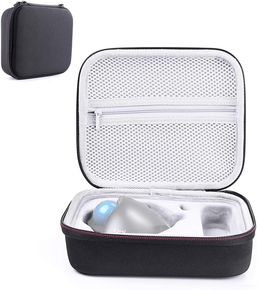 Portable Travel Carrying Case for Logitech MX Ergo Wireless Gaming Mouse Travel Carrying EVA Case Cover Size 7'' x 4.7'' x 3.2''