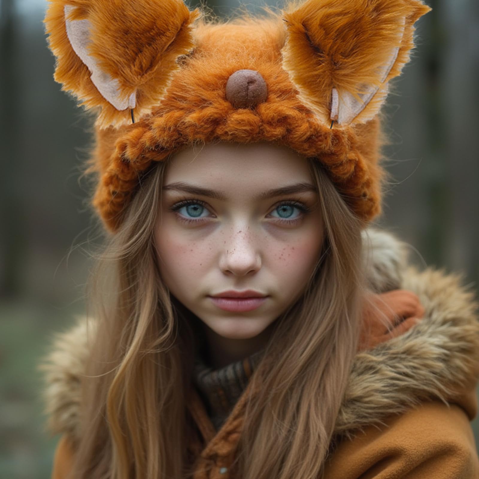 YNR Opaska na głowę do kostiumu lisa z uszami, 2 sztuki, pomarańczowe futro, na bal przebierańców, Cosplay, Halloween