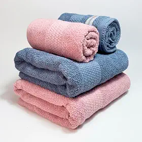 Jogo De Banho Gigante Buddemeyer Amare Extra Soft 100% Algodão Toalha Banhão Alta Absorção Macia Grande 4 Peças (Azul/Rosa 1354/1676)