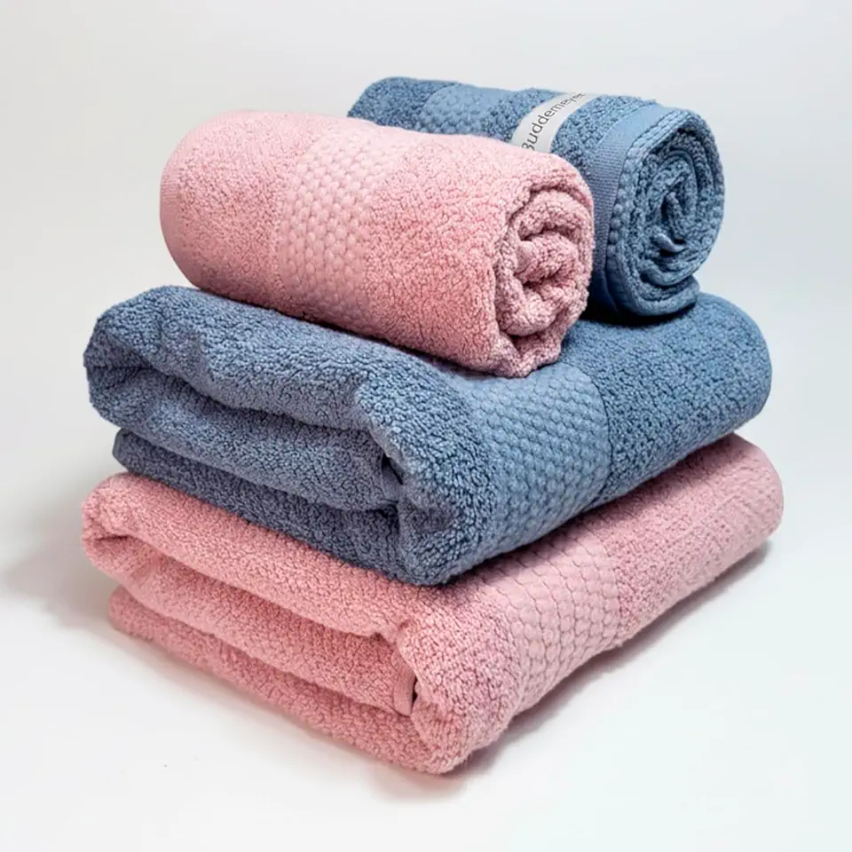 Jogo De Banho Gigante Buddemeyer Amare Extra Soft 100% Algodão Toalha Banhão Alta Absorção Macia Grande 4 Peças (Azul/Rosa 1354/1676)