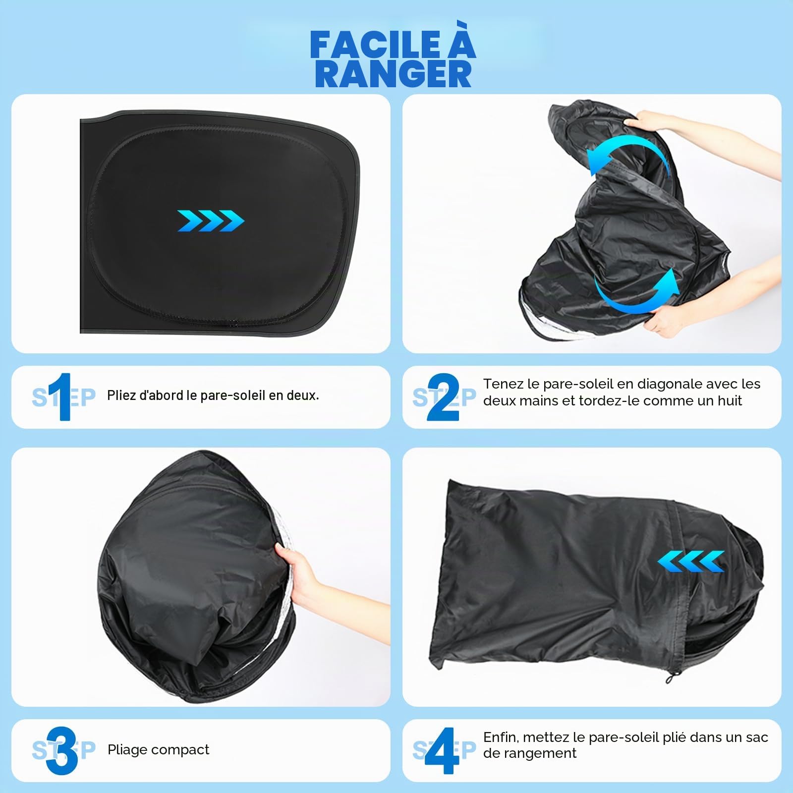 Pare-Soleil de Pare-Brise Arrière de Voiture Remplacement pour VW Polo MK6 2017-2026, Anti-UV Pliant Protecteur, Protection Anti-poussière Réfléchissante Parasol Pliable de la Vie privée