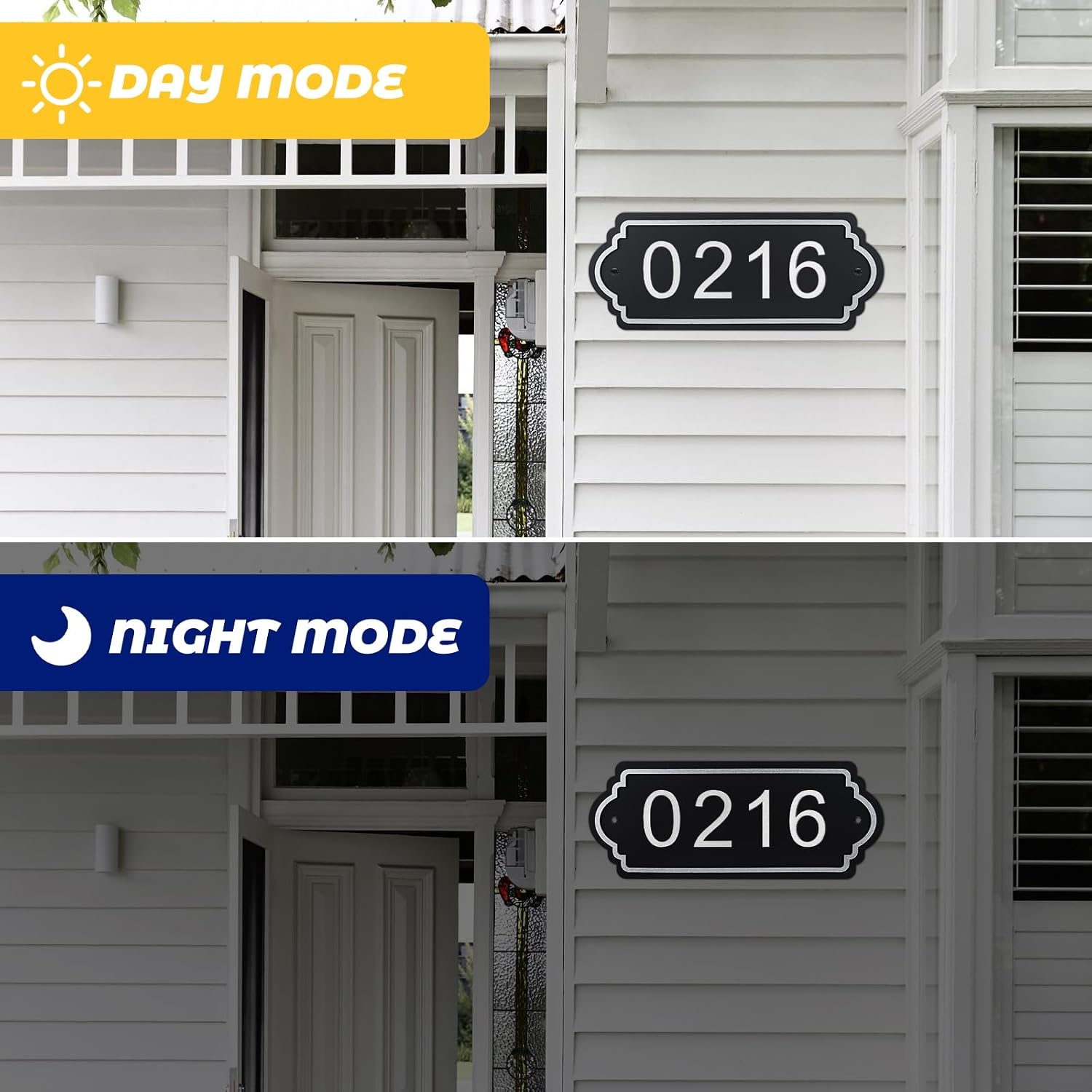 House Numbers for Outside, Mailbox Numbers and Address Signs - 2 Complete Sets of 0-9 Digits, Waterproof and Rustproof for Outdoor Use, Easy to Install