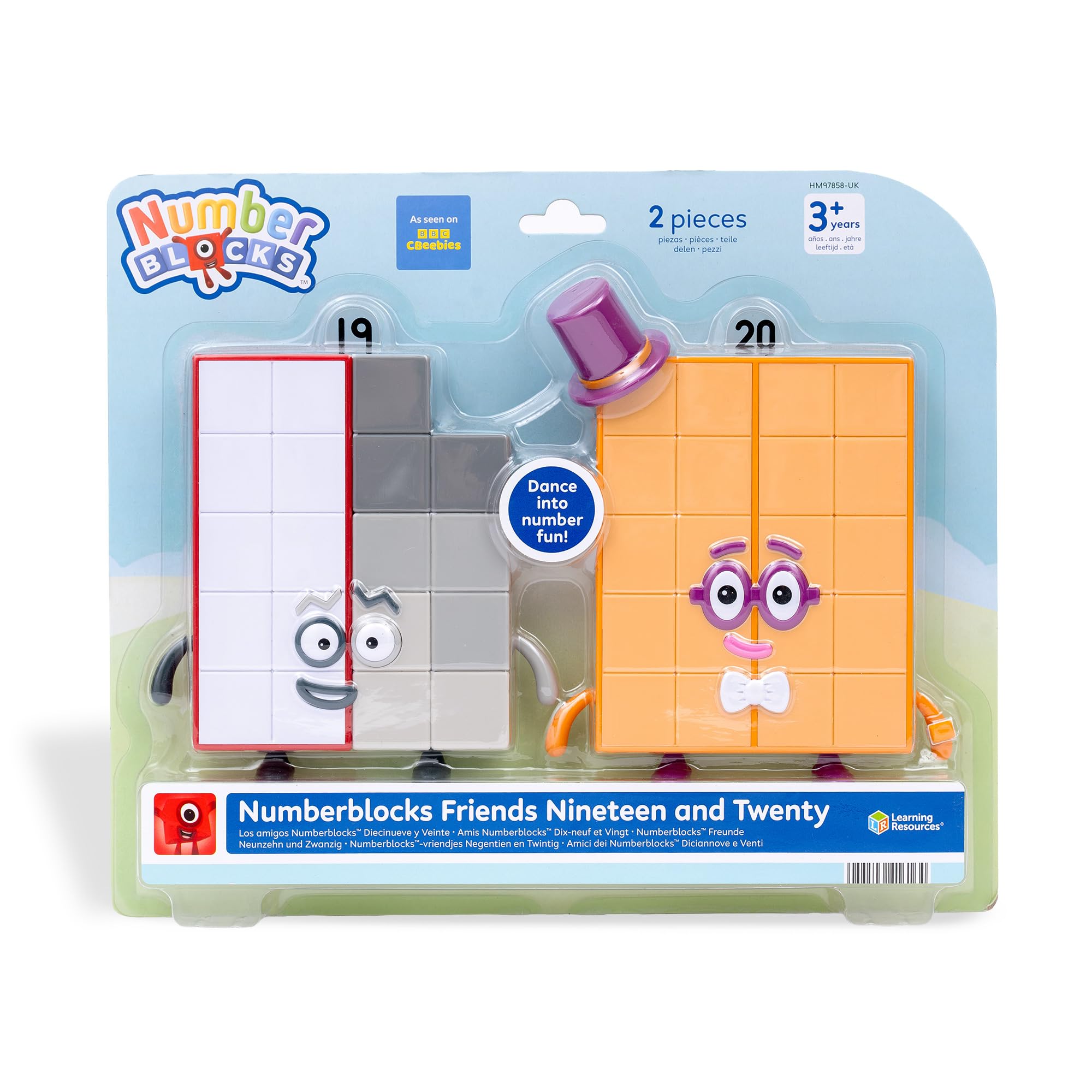 Learning Resources Numberblocks Friends Nineteen and Twenty, Ages 3+, Numberblocks Toys, Maths Learning Figures, Counting and Imaginative Play Characters, Preschool Educational Toy Set