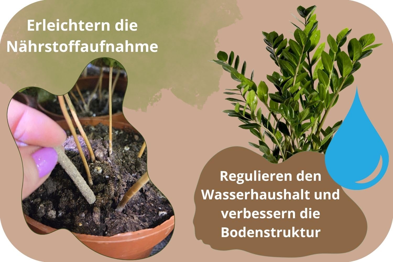 Düngestäbchen für Grünpflanzen – 300 Stück – Langzeitdünger für Monstera, Ficus, Palmen & mehr – 90 Tage Wirkung – Für kräftige, sattgrüne Blätter KALINOVA