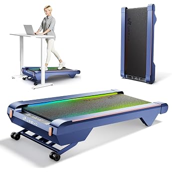 UREVO CyberPad Smart Walking Pad with 14% Automatic Slope Slim Undertable Treadmill for Fitness in the Office Leiser Brushless Motor Spacious Surface AI-powered App