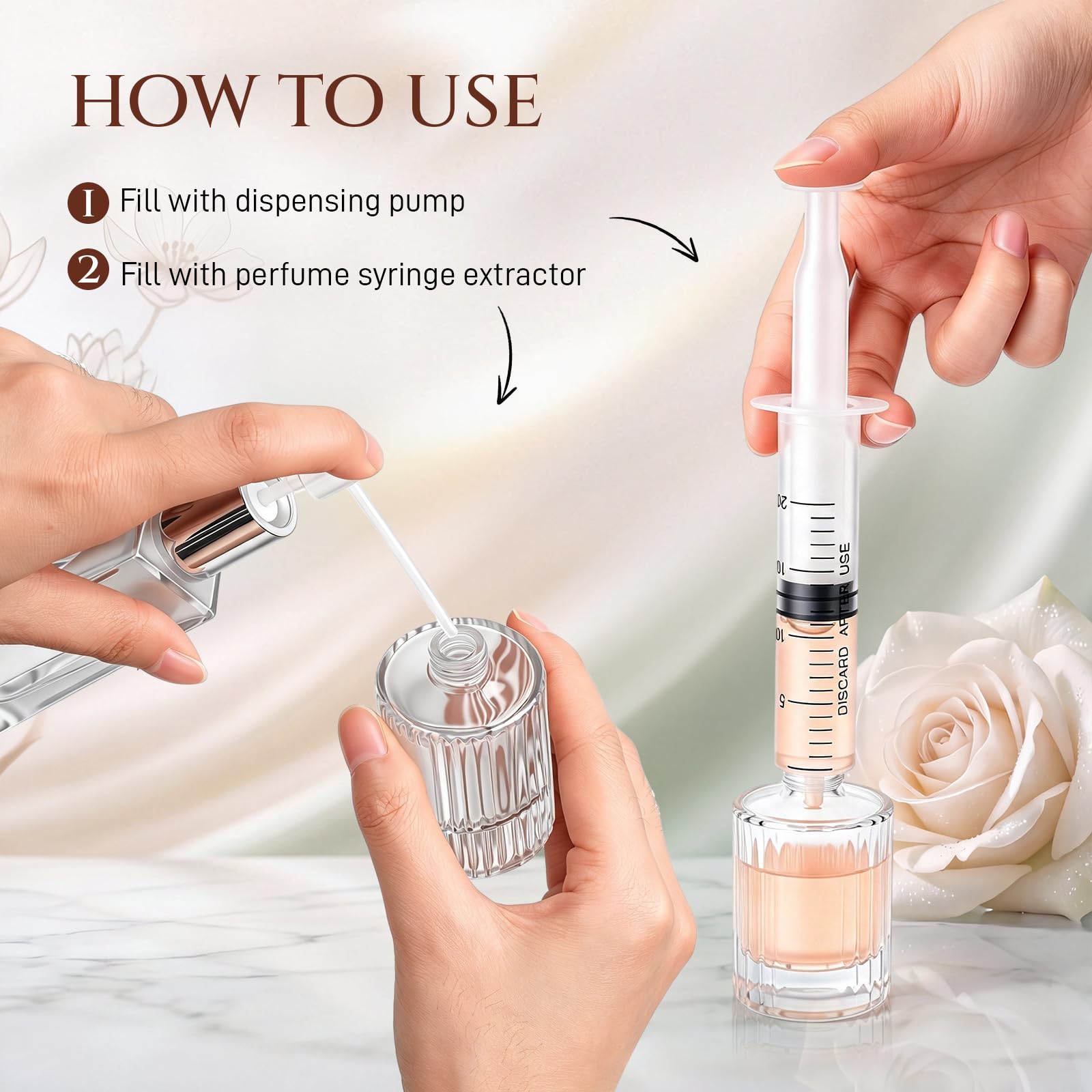 Suclain Paquete de 20 botellas de perfume vacías de vidrio de 30 ml
