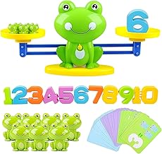 Montessori Mathematical Toy, Learning Math of Libra Frog Game Block and Digital Cards, Learning to Count Educational Toys, Birthday and Christmas Gifts for Children 5+ Years