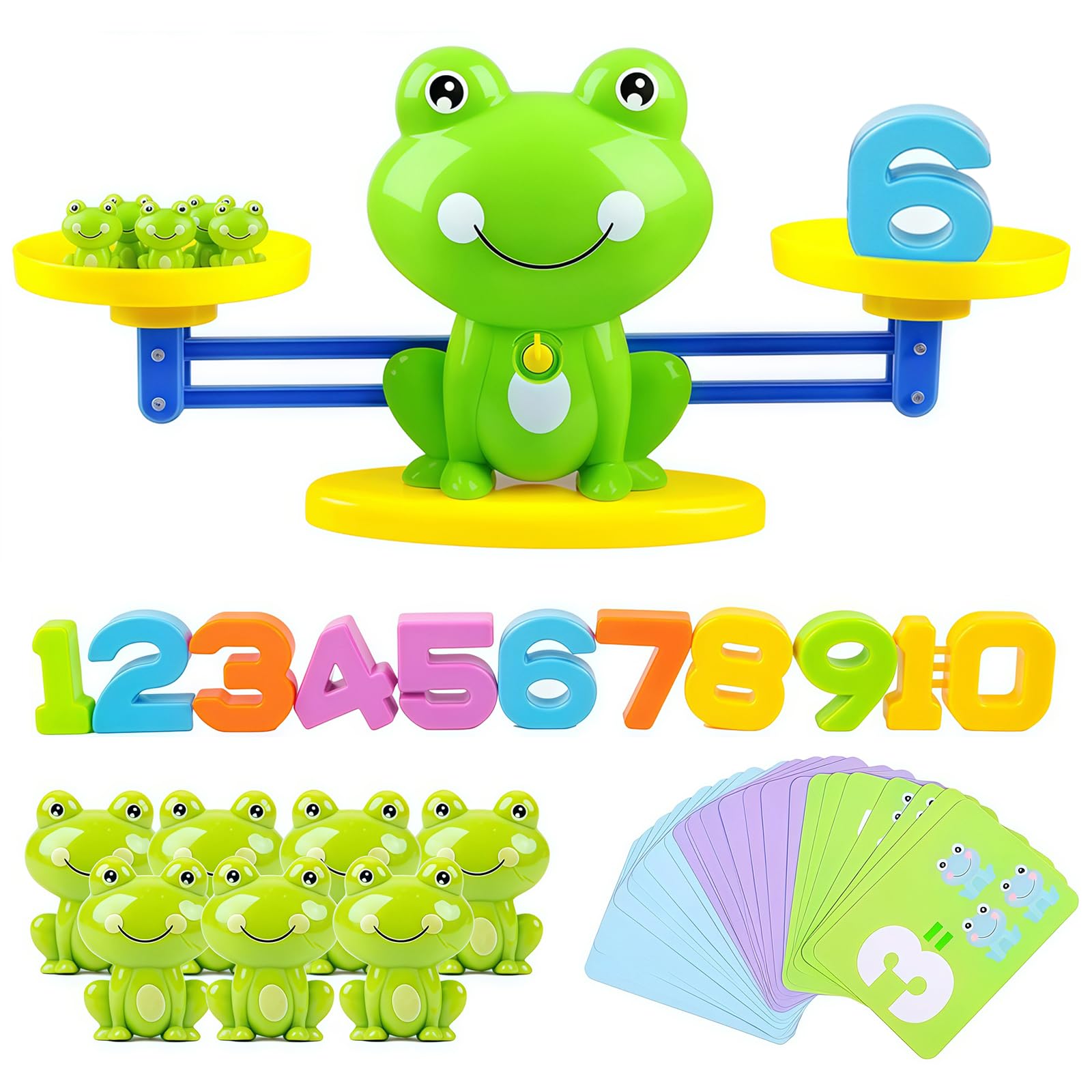 Gioco di Matematica per l'equilibrio delle Rane, Equilibrio Gioco Matematico Rana Conteggio Giocattoli, apprendimento Matematica di Bilancia, per Ragazze e Ragazzi dai 5 Anni in su