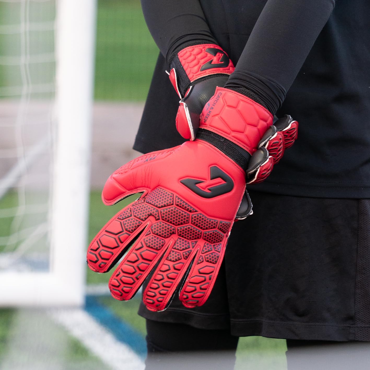 CATCH & KEEP Kralle Junior Pro 3.0 - Guantes Portero Futbol niño Profesionales Falcon Grip Resistentes