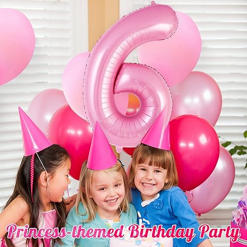 Miniatura 73 de Globo rosa del número 0 de 40 pulgadas, globos grandes de aluminio con número de helio, globos gigantes gigantes de Mylar número 0 para decoración