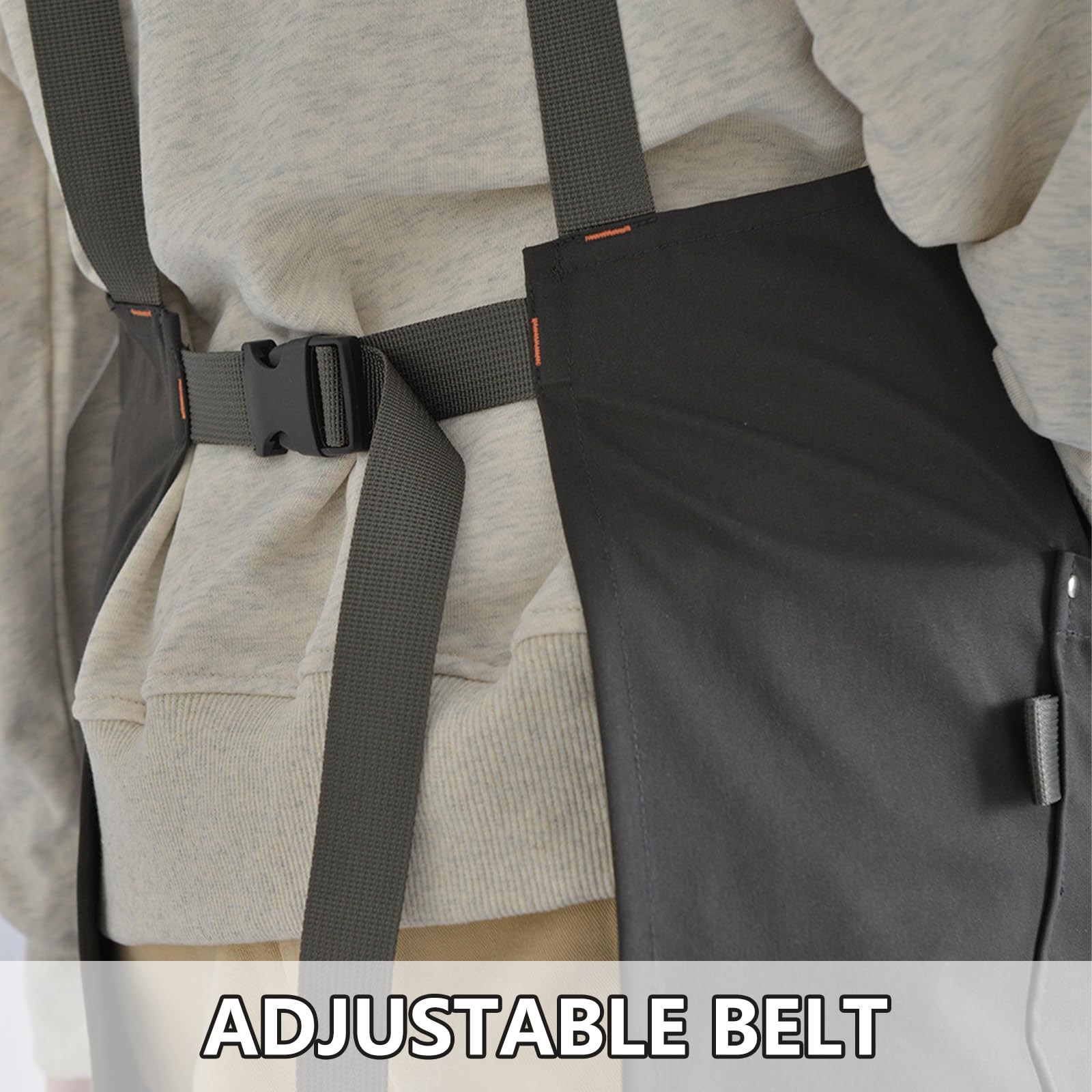 Delantal de lona impermeable con correas de ajuste para uso doméstico y restaurante, poliéster para uso prolongado