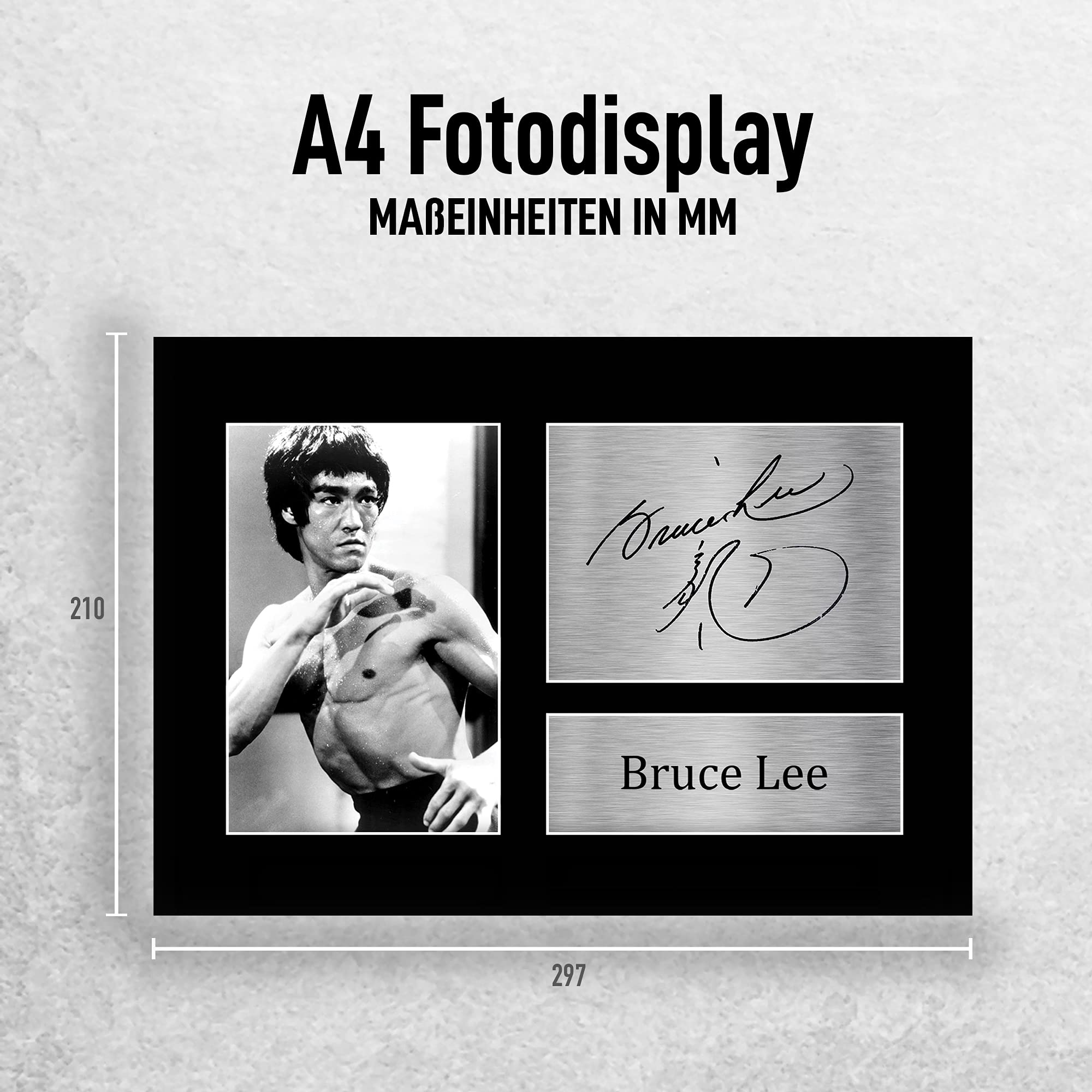 HWC Trading Bruce Lee A4 Ungerahmt Signiert Gedruckt Autogramme Bild Druck-Fotoanzeige Geschenk Für Martial Arts Enter The Dragon Filmfans
