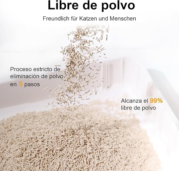 FUKUMARU Arena de Tofu para Gatos 10.8kg - Arena aglomerante para Gatos, Mezcla de pellets de maíz, Libre de Polvo y fácil de aglomerar, Control de olores, se Puede desechar en el Inodoro - 3