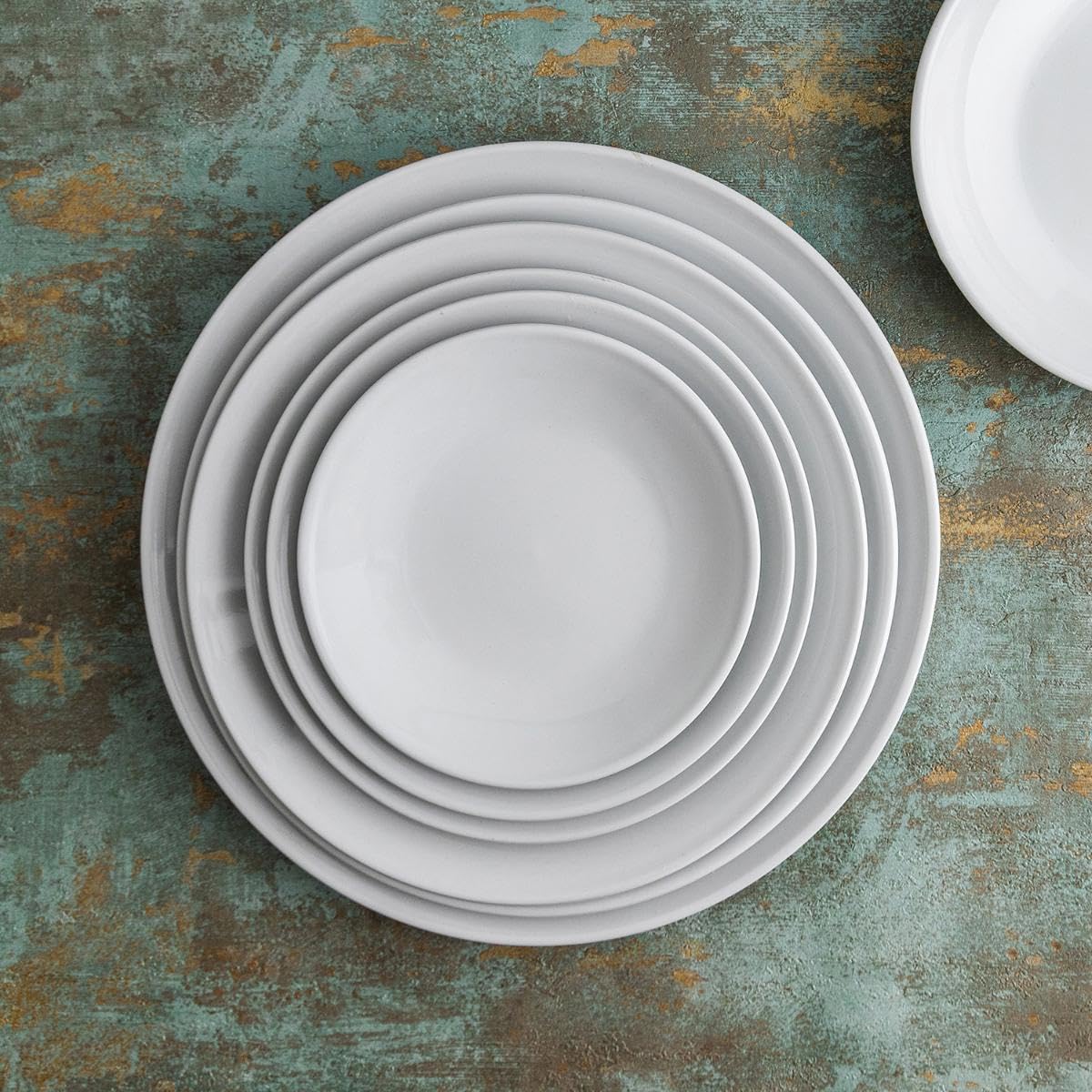 Bidasoa Glacial Coupe Vajilla 18 Piezas Porcelana Blanca Coupe 18 Piezas - 6 Personas Porcelana Apto Microondas