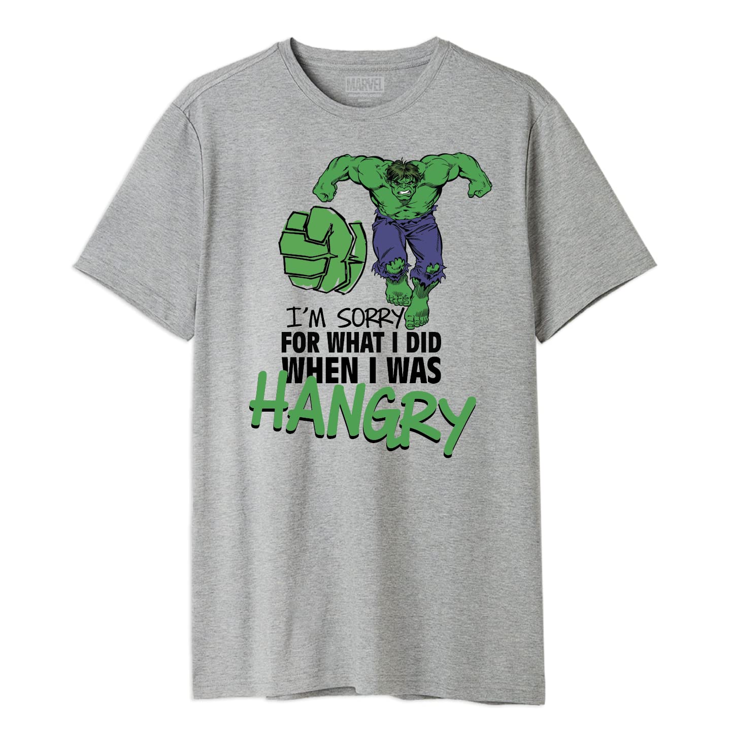 Marvel Men's Memarcots276 T-Shirt, Melange Grey, XS