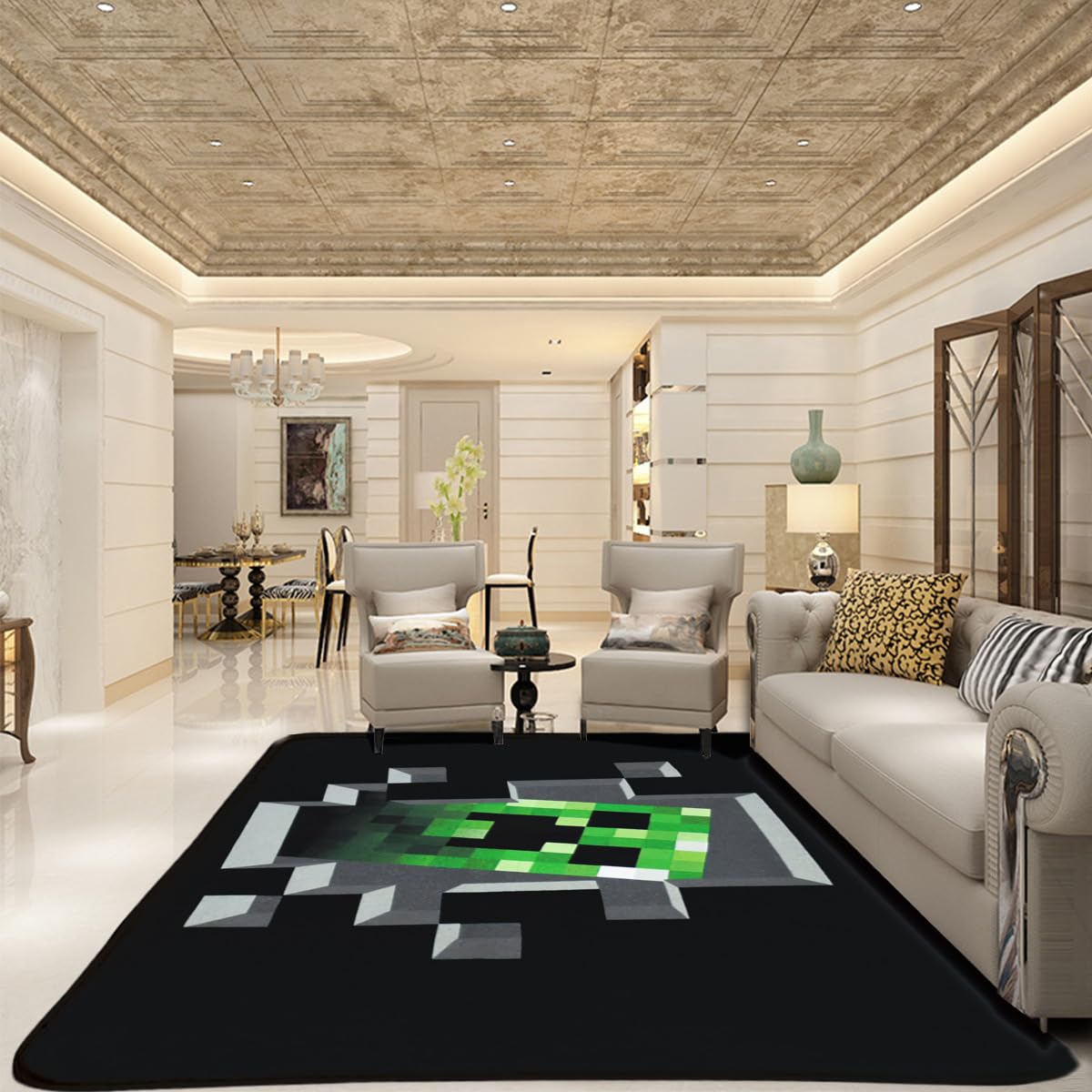 Amazon｜マイクラ カーペットフロアマット ラグ ラグマット 低反発