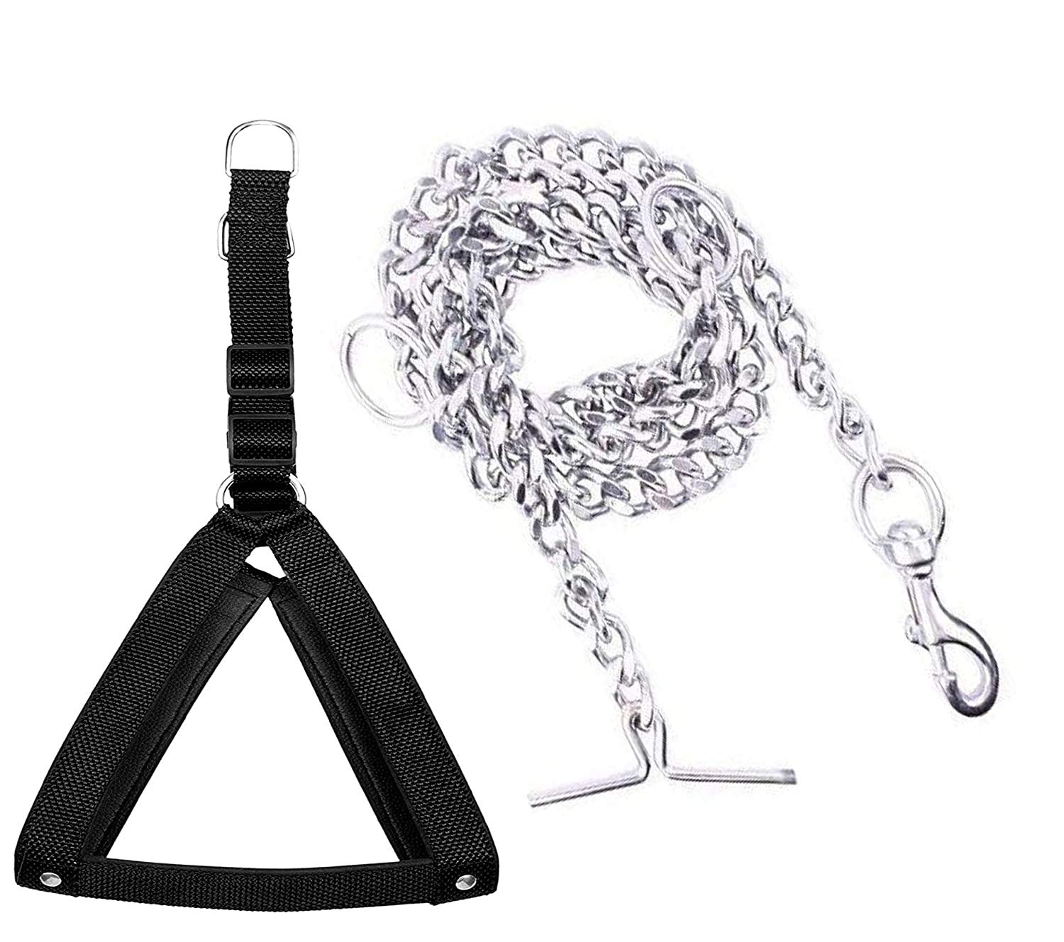 Smart Doggie® Nylon Padded Dog Chest Belt 0.75 INCH Adjustable Iron Chain 10 No. for Small Dogs of All Breeds (Black) (B08HGRXFPD) Amazon Price History, Amazon Price Tracker