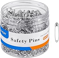 A DAY Small Safety Pins 1 Inch (26mm) Size 0, 600 Pack Nickel Finish - Rust-Resistant for Sewing, Quilting & Crafts