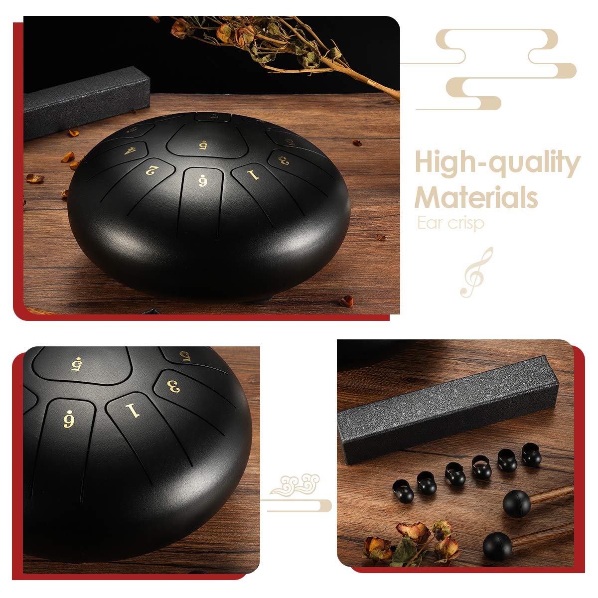 Tamburo In Acciaio 10 Pollici Do-Electr - 11 Toni Con Mazzuolo E Borsa - Foto 3