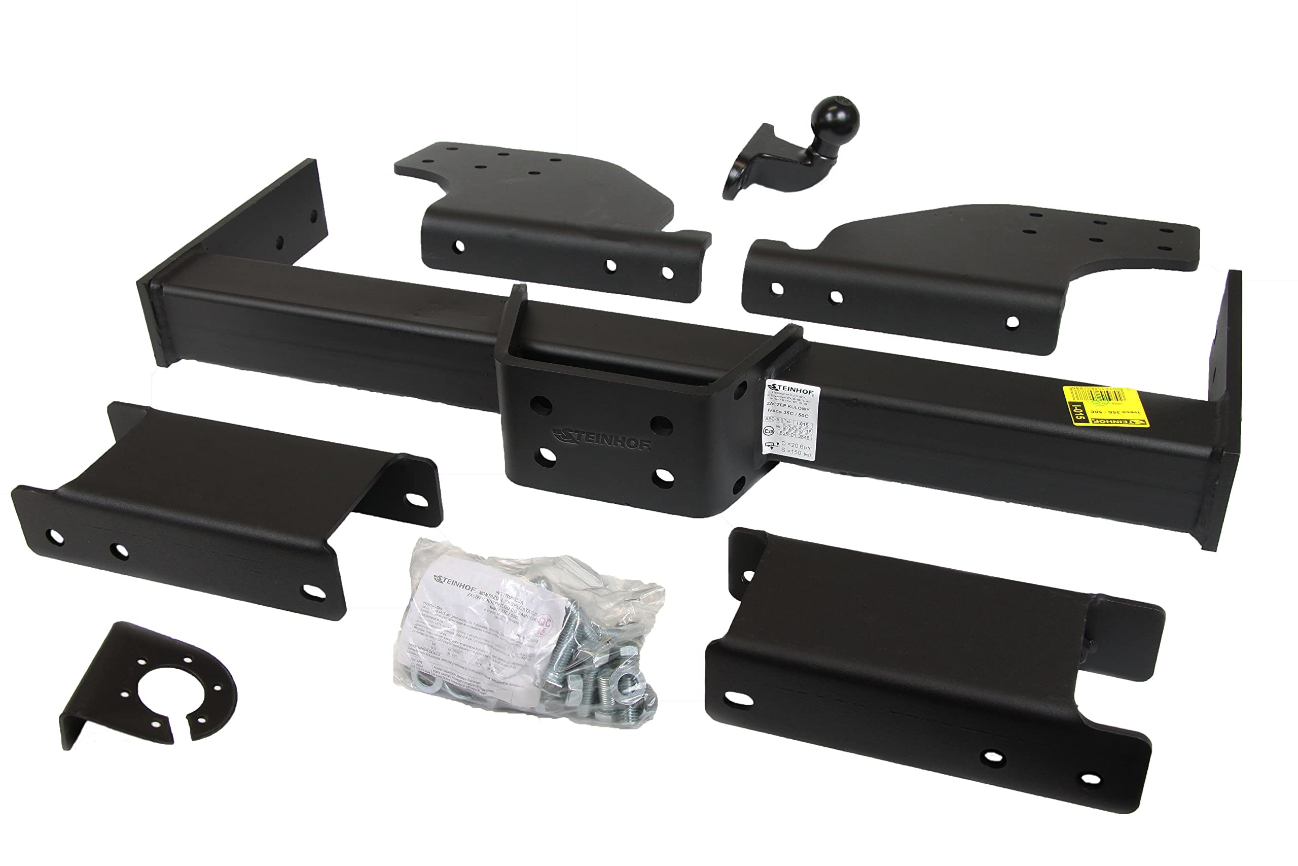 STEINHOF Nuovo gancio di traino fisso compatibile con IVEC Daily 35C/50C 2006-2013 con 7-poli kit elettrico universale