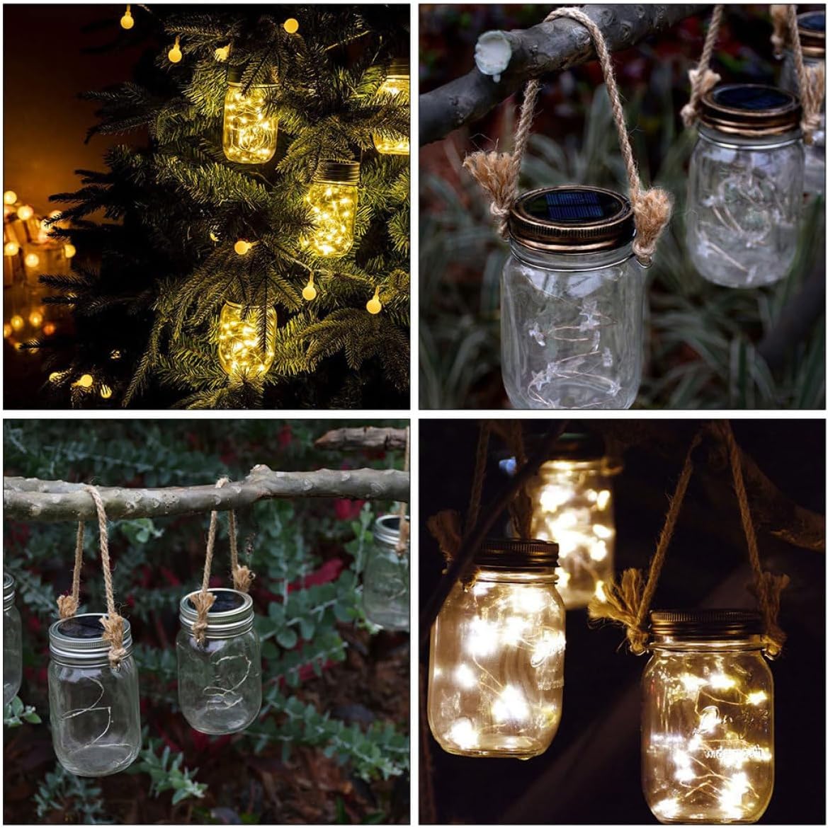 8pcs Stainless Steel Jar Handles with Jute Rope, Xmas image 4