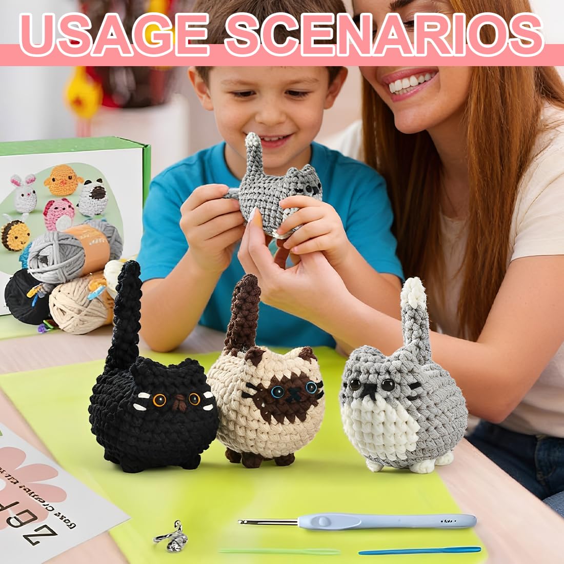 Kit Uncinetto Principianti, Kit Crochet Animale Carino, Set Uncinetto Per Principianti