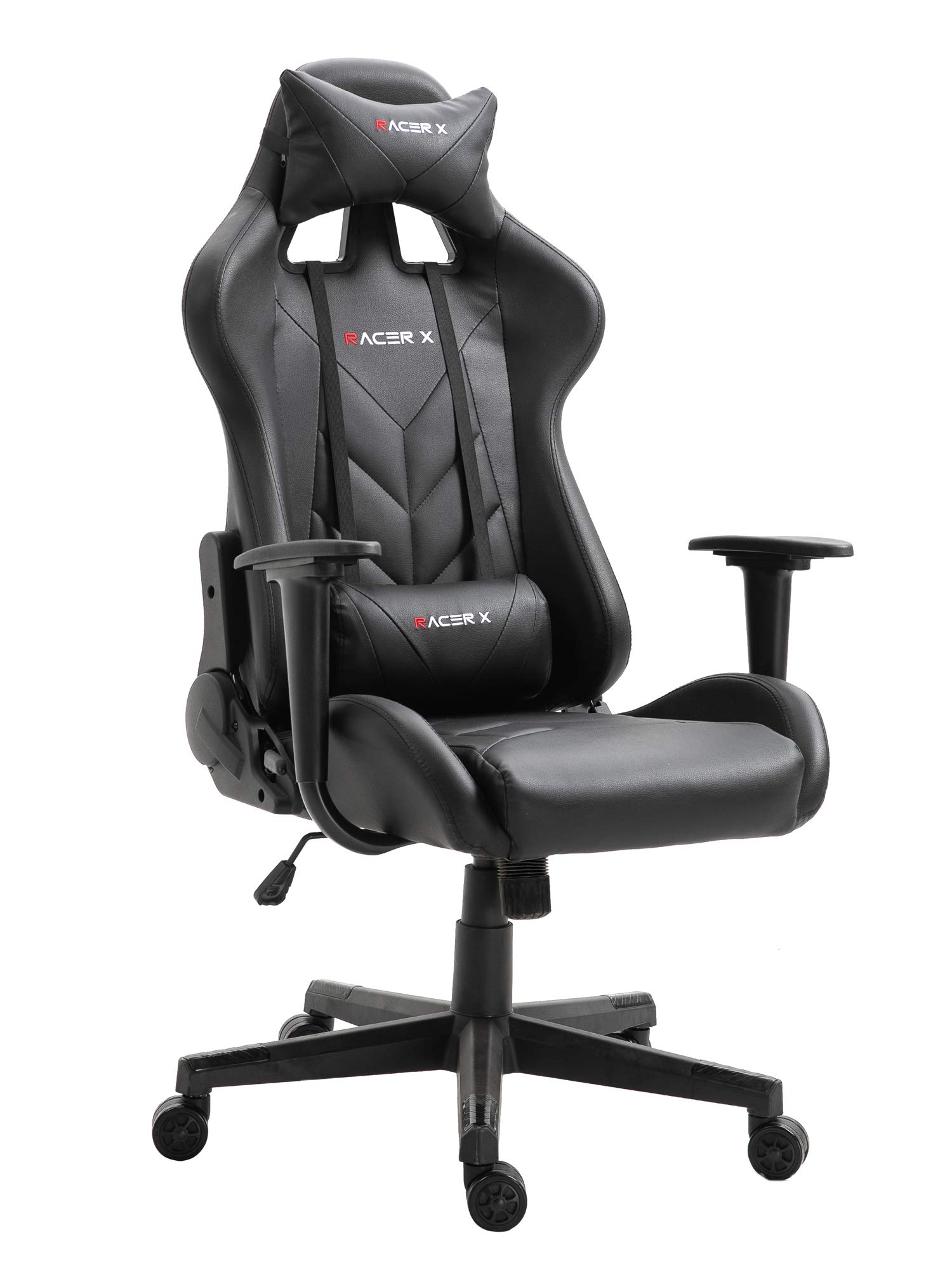 Silla Gaming Racer X Ergonómica Racing Sillón Gamer Profesional Videojuegos,Ordenador, Oficina, Escritorio. Reposabrazos. Cojín Lumbar y Reposacabezas. Giratoria, Regulable en Altura y reclinable.