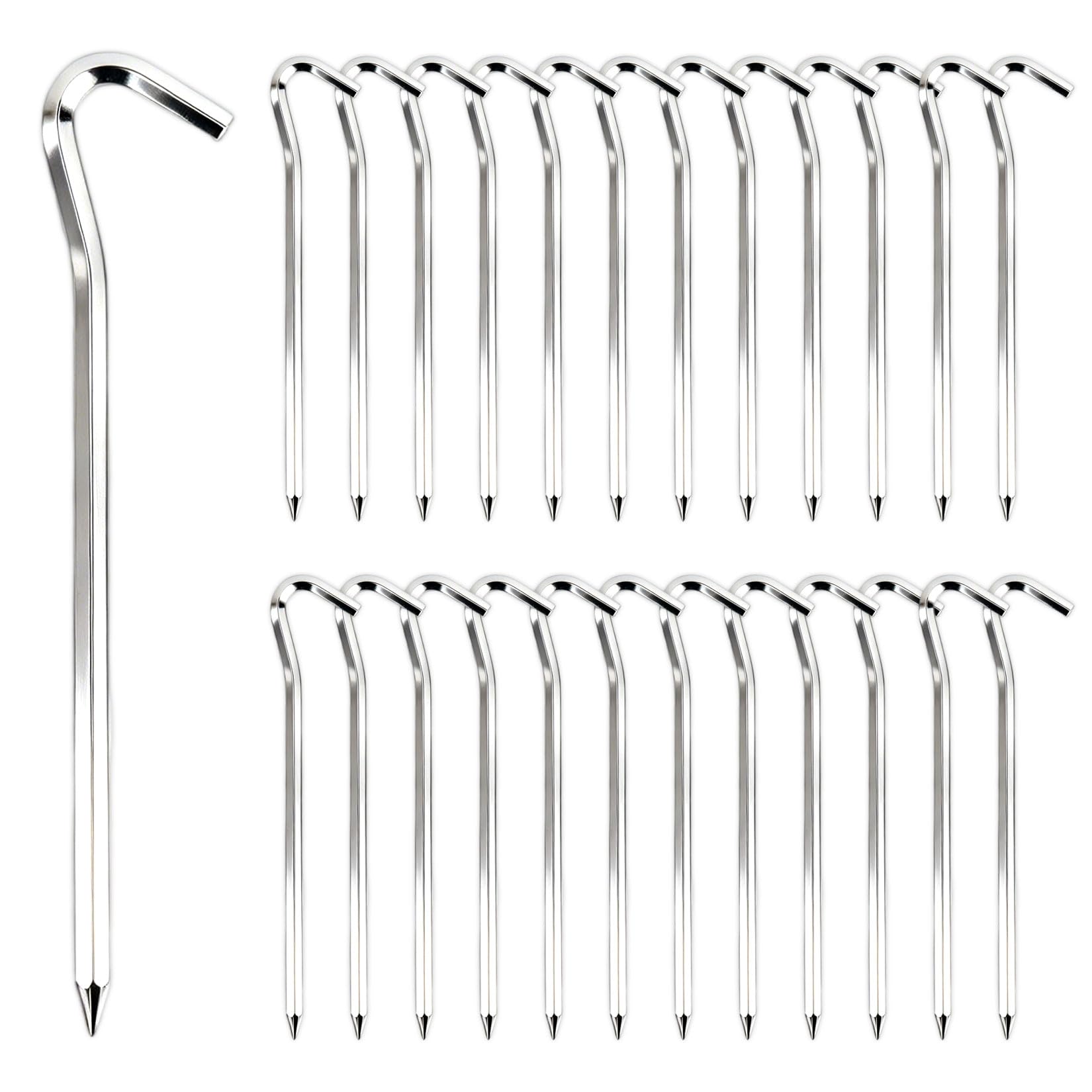 25 picchetti da campeggio stabili da 18 cm, picchetti per tenda da campeggio, resistenti alle tempeste, picchetti per tenda, picchetti da terra, picchetti in metallo, ganci per tenda da giardino, per